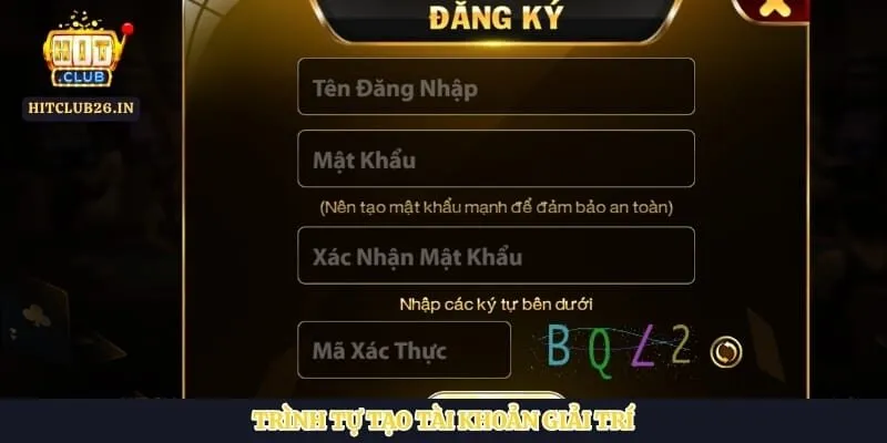 Đăng ký Hitclub 2 Trình tự tạo tài khoản giải trí